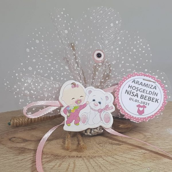 Elinde Balon Olan Bebek Şekeri Hüner Hediyelik Organizasyon