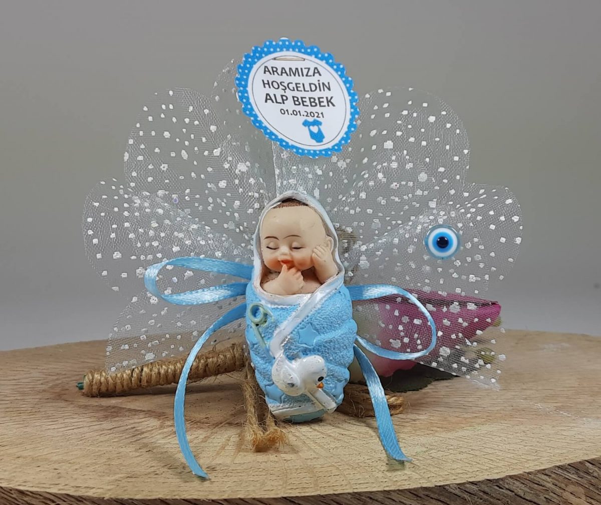 Kundak İçinde Biblolu Bebek Şekeri Hüner Hediyelik