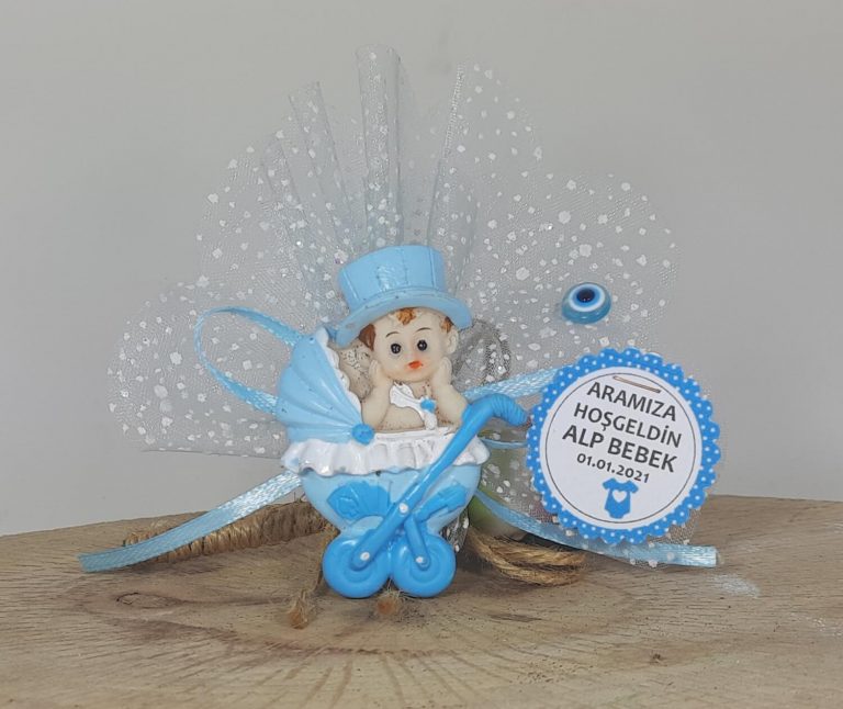 Pusetli Ve Şapkalı Erkek Bebek Hediyeliği Hüner Hediyelik