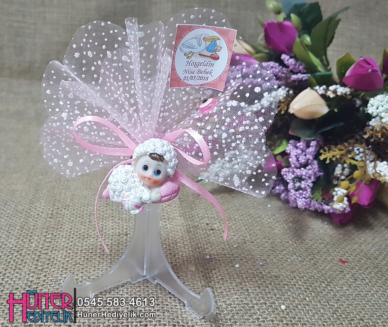 Kuzu Kostümlü Bebek Şekeri Biblolu Hüner Hediyelik