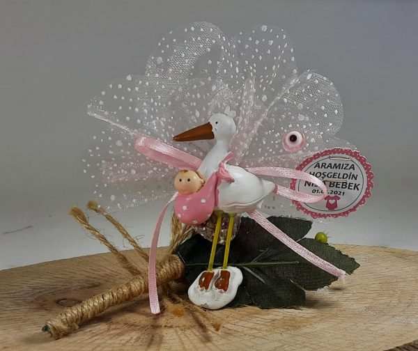 Uzun Ayaklı Leylek Ve Bebek Şekeri Biblolu