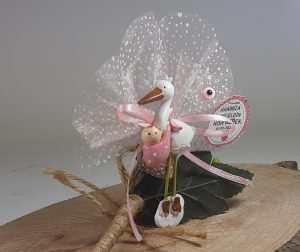 Uzun Ayaklı Leylek Ve Bebek Şekeri Biblolu