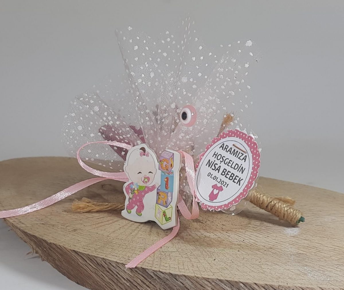 Harf Kuplu Ucuz Bebek Sekeri Sticker Modeli Huner Hediyelik