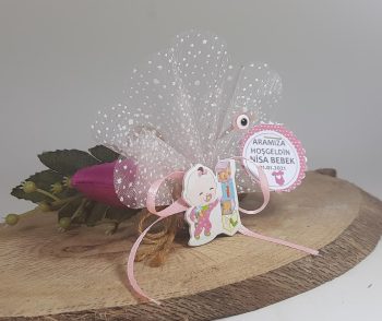 Harf Kuplu Ucuz Bebek Sekeri Sticker Modeli Huner Hediyelik