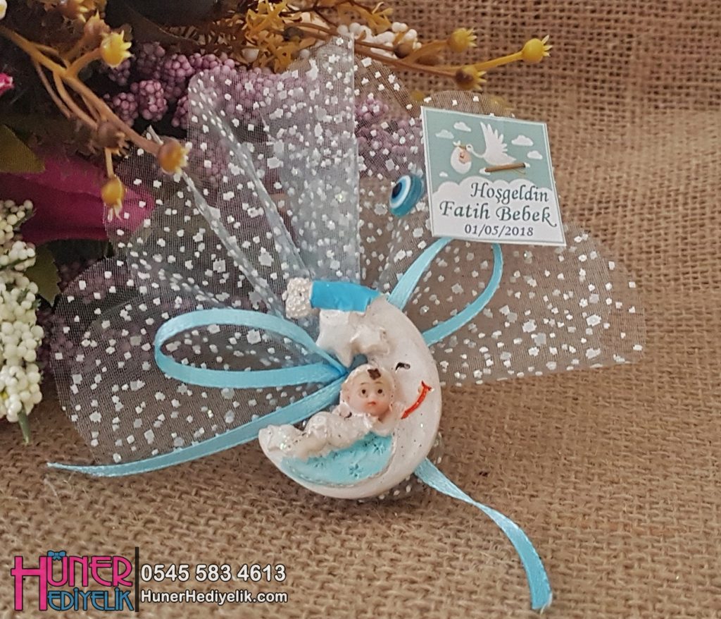 Küçük Boy Aydede�li Erkek Bebek Biblolu