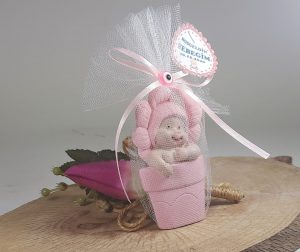 Pembe Papatya Kokulu Taş Bebek Magneti